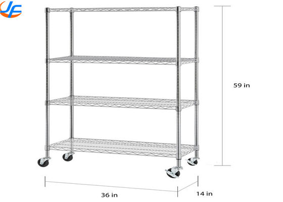 RK Bakeware China Foodservice 2/3/4 Tiers Steel Trolley Service Cart, Distribusi Material Trolley Stainless Steel