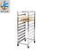 RK Bakeware China Foodservice NSF 15 Tiers Revent Oven Stainless Steel Baking Tray Trolley