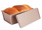 RK Bakeware China Foodservice NSF Telfon Antilengket Pullman Bread Loaf Pan Bergalur Pan Dengan Tutup Ukuran Disesuaikan
