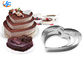 RK Bakeware China Foodservice NSF Cetakan Kue Bentuk Hati, Cincin Kue Mousse Cetakan Jantung Stainless Steel
