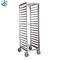 RK Bakeware China-Aluminium Ukuran Penuh Bun Sheet Pan Rack 10 Shelf Restaurant Bakery Cart tier