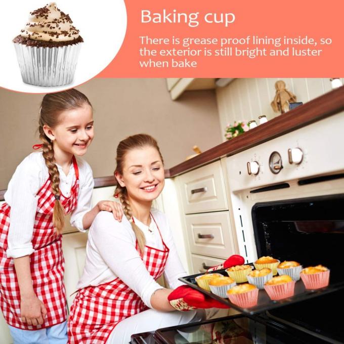 Rk Bakeware China Aluminum Foil Muffin Liner Cupcake Liner Aluminum Foil Paper Baking Cup