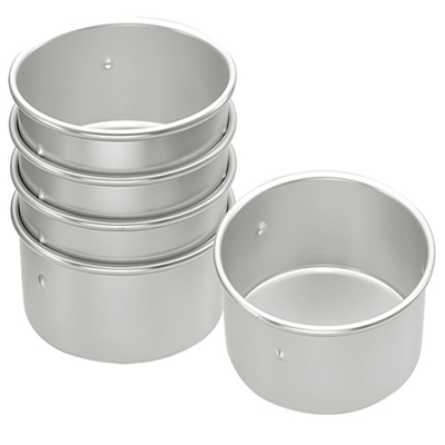 Rk Bakeware China-1 Pound &amp; 1/2 Pound Aluminium Kue Polos Timah Kue Lapis Pan Cincin Kue Timah