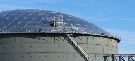 Segel Atap Kubah Aluminium Geodesik untuk Tangki Penyimpanan Atap Kubah Geodesik Aluminium