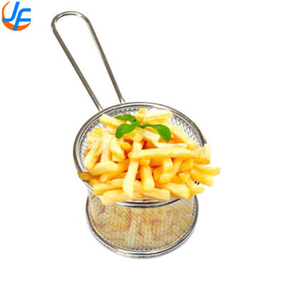 RK Bakeware China Foodservice NSF Fat Fryer Stainless Steel Mini Deep Fry Melayani Keranjang Untuk French Fries
