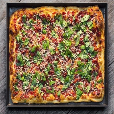 Rk Bakeware China-Hard Coat Anodize Aluminium Rectangle Square Detroit Pizza Baking Baking dan Baki Kue
