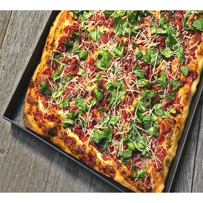Rk Bakeware China-Hard Coat Anodize Aluminium Rectangle Square Detroit Pizza Baking Baking dan Baki Kue
