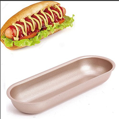 RK Bakeware China Foodservice NSF Aluminium Nonstick Hotdog Berbentuk Pan