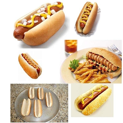 RK Bakeware China Foodservice NSF 4 Inch 4.5 Inch 6 Inch Hot Dog Bun Pan Hotdog Cetakan Roti