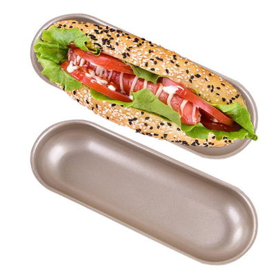 RK Bakeware China Foodservice NSF 4 Inch 4.5 Inch 6 Inch Hot Dog Bun Pan Hotdog Cetakan Roti
