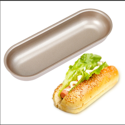 RK Bakeware China Foodservice NSF 4 Inch 4.5 Inch 6 Inch Hot Dog Bun Pan Hotdog Cetakan Roti