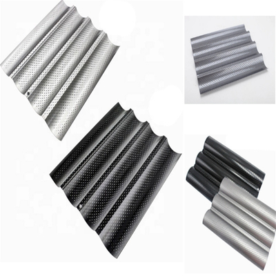 RK Bakeware China Foodservice NSF Antilengket 6 Baris Baguette Nampan Roti Baking Tray French Loaf Mould