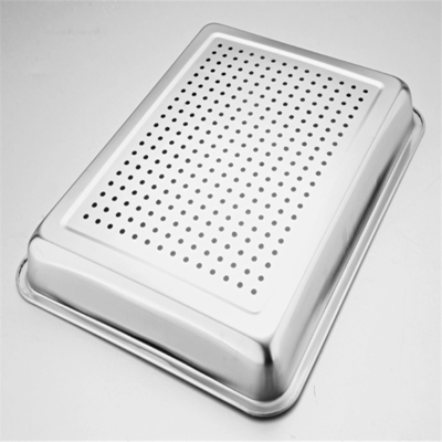 RK Bakeware China Foodservice NSF Ukuran Penuh 600X400 Aluminium Berlubang Datar Panci Shee Bun / Loyang Roti