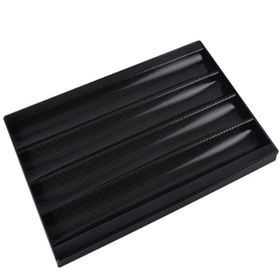 RK Bakeware China Foodservice NSF Nonstick 5 Flute Aluminium French Baguette Bread Tray