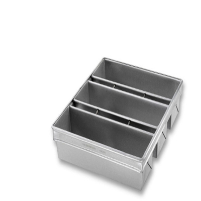 Rk Bakeware China-Chicago Metallic Industrial 4 Straps Silikon Mengkilap Cetakan Roti Pullman Antilengket
