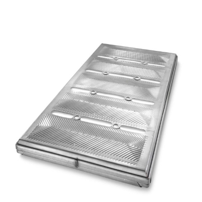Rk Bakeware China-Chicago Metallic Industrial 4 Straps Silikon Mengkilap Cetakan Roti Pullman Antilengket