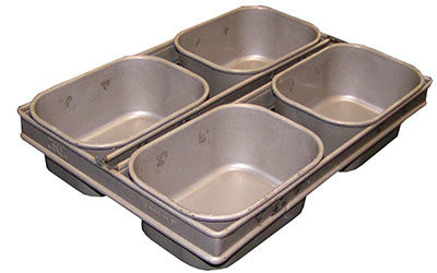 Rk Bakeware China-600g Antilengket 4 Straps Farmhouse White Sandwich Bread Pan