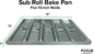 Rk Bakeware China Foodservice 902505 Sub Gulungan Roti Pan, 5 Cetakan Per Pan