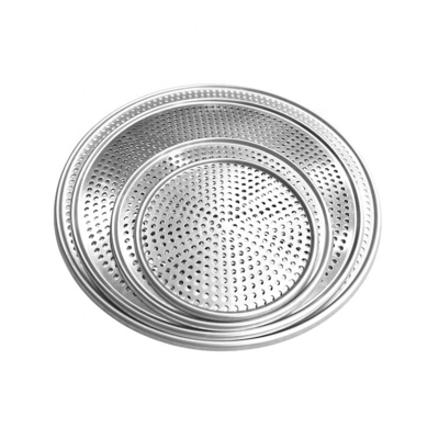 12 inci aluminium punch pizza tray piring pizza untuk oven pizza baking tray tepi rata