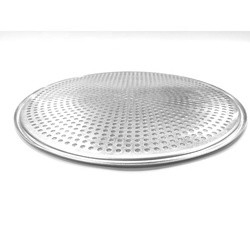 12 inci aluminium punch pizza tray piring pizza untuk oven pizza baking tray tepi rata