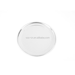 18 gauge 18 inci aluminium bulat piring pizza piring pizza piring pizza dengan pelek lebar