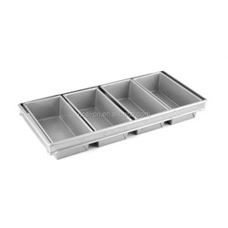 4 slotted baking loaf pan baking tray kotak roti cetakan roti roti panggang kotak roti baja aluminium untuk roti