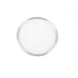 Komersial 18 Inci Round Mesh Pizza Tray Perforated Pizza Pan Baking Tray Baking Pan Aluminium Pizza Layar