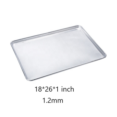 26x18 inci 1.2mm nampan logam berlubang loyang datar berlubang lembaran aluminium berlubang wire-in-the-rim sheet tray