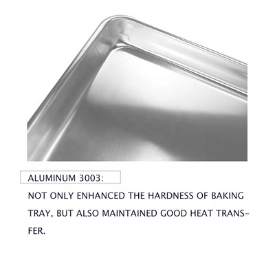 40*60 Cm Eropa Baking Tray Rectangle Aluminium Baking Pan Besi-Kawat Di Roll-Rim Sheet Pan 0.9mm