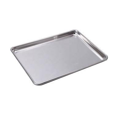 40*60 Cm Eropa Baking Tray Rectangle Aluminium Baking Pan Besi-Kawat Di Roll-Rim Sheet Pan 0.9mm