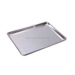 40*60 Cm Eropa Baking Tray Rectangle Aluminium Baking Pan Besi-Kawat Di Roll-Rim Sheet Pan 0.9mm