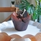 Coklat Kertas Tahan Minyak Cetakan Kue Cupcake Muffin Liner Tulip Cup Pulp Kayu
