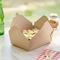 Kotak Makanan Makan Siang Lipat dengan Microwave Kertas Kraft Keluarkan Lanjutan