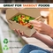 Kotak Makanan Makan Siang Lipat dengan Microwave Kertas Kraft Keluarkan Lanjutan
