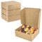 Mengunci Dinding Kotak Kue Coklat Bergelombang Kotak Roti Kraft Tugas Berat