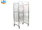 RK Bakeware China Foodservice NSF 800 600 Stainless Steel Komersial Baking Tray Oven Rack Bakery Trolley
