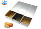 RK Bakeware China Foodservice NSF Aluminium Pullman Loaf Pan / Bread Pan Roti Kaleng Dengan Dasar Longgar