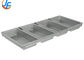 RK Bakeware China- 4 Straps Glazed Aluminium Loaf Pans, Aluminized Steel Bread Pan Set