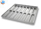 RK Bakeware China Foodservice 41053 Chicago Metallic Glazed Aluminized Steel Blunt End Hoagie Bun Pan Tray