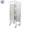 RK Bakeware China-16 Storage Aluminium Bakery Tray Trolley / Stainless Steel Baking Rack Baking Tray Rack Trolley