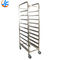 RK Bakeware China-Commercial Catering Stainless Steel Gastronorm Food Tray Rack Trolley GN1 / 1