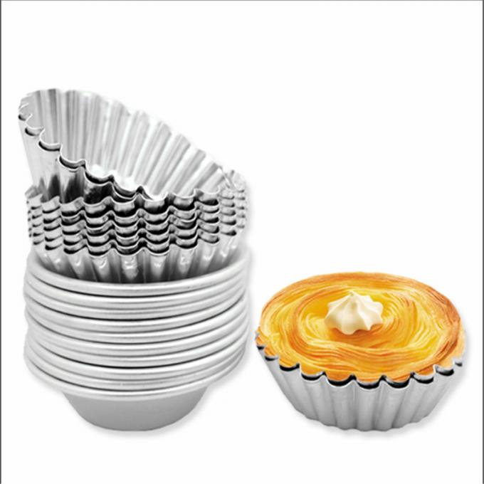 Aluminum Alloy Cupcake Cake Cookie Jelly Mold Lined Mould Tin Baking Tool Egg Tart