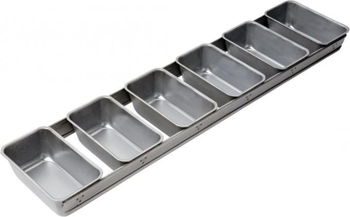 Rk Bakeware China Foodservice 902505 Sub Roll Bread Pan, 5 Molds Per Pan